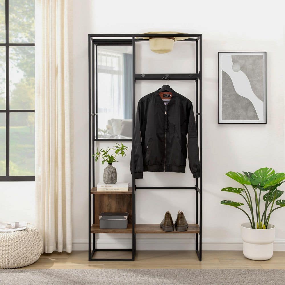Artisan Hall Tree With Storage Modern Large Storage Hall Tree With