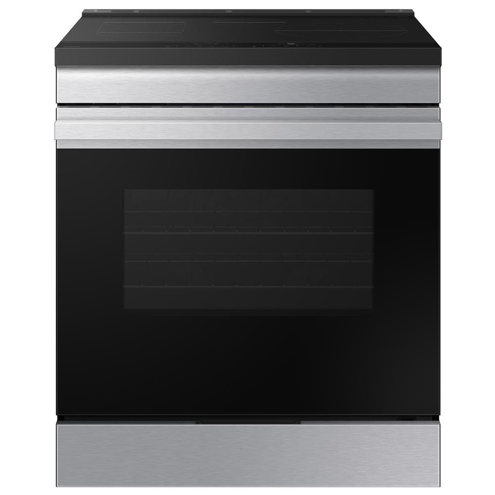 Samsung Bespoke 30 in. 6.3 cu.ft. 4 Burner Element Smart Slide-In Induction Range w/ Anti-Scratch Glass in Stainless Steel