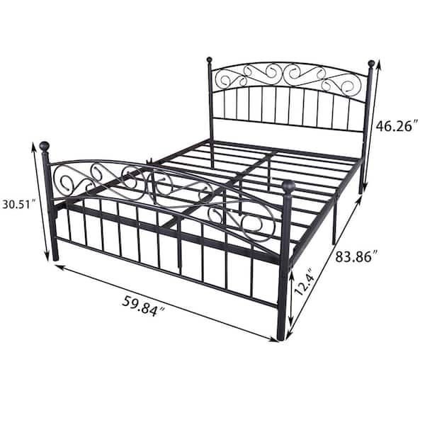 heavy duty queen bed frame with headboard