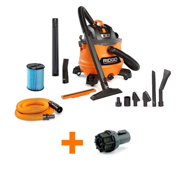 RIDGID 14 Gal. 6.0 Peak HP NXT Shop Vacuum Wet Dry Vac with Fine Dust Filter, Diffuser, Accessories, Car Cleaning Kit HD1401C