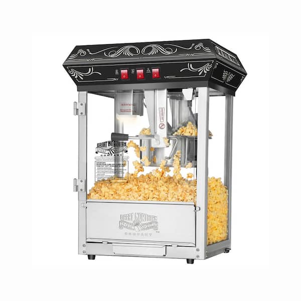 GREAT NORTHERN Good Time 8 oz. Black Countertop Popcorn Machine