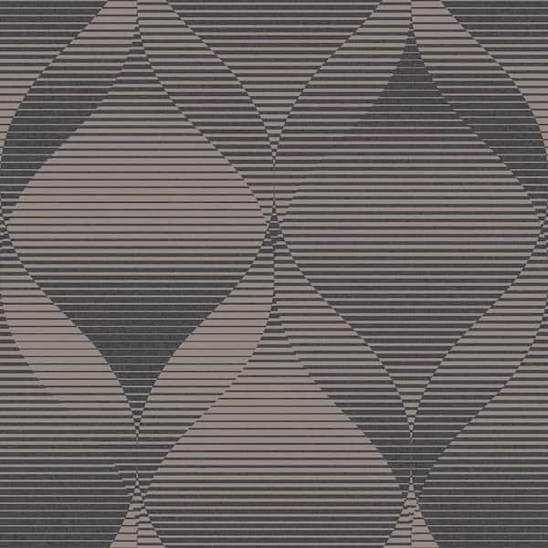 Anthracite 3D Geometric Swirl Print Non-Woven Paper Paste the Wall Textured Wallpaper 57sqft