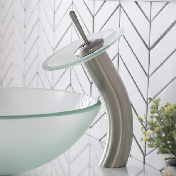 Kraus single high quality handle waterfall lavatory faucet