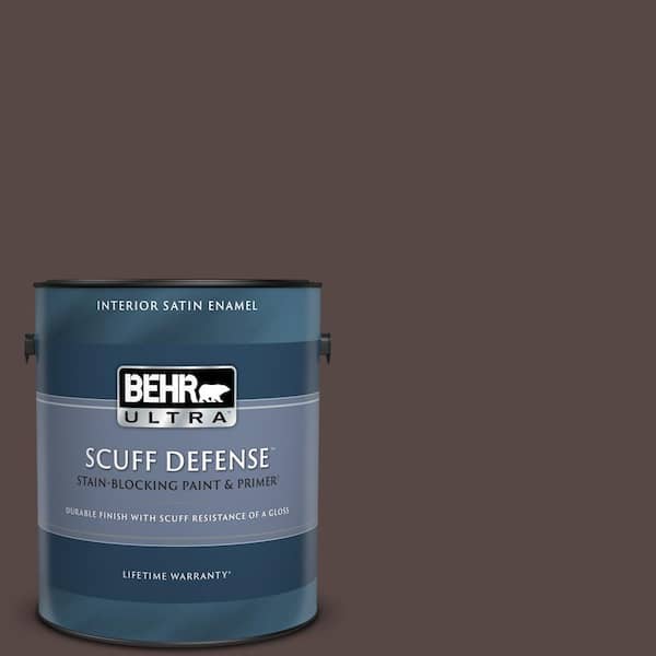 BEHR ULTRA 1 gal. Home Decorators Collection #HDC-CL-14 Pinecone Path Extra Durable Satin Enamel Interior Paint & Primer