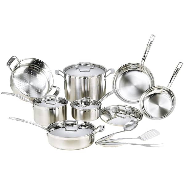 Nevlers 10 Piece Multi-Clad Stainless Steel Pots and Pans Set