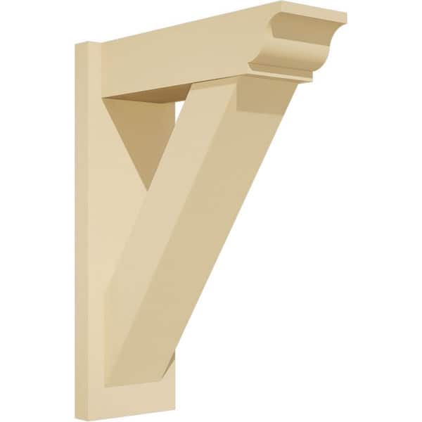 Ekena Millwork Traditional 7 in. W x 24 in. H x 18 in. D Signature Urethane Polyurethane Outlooker with Traditional Ends