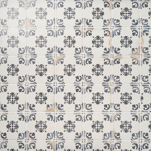 Ivy Hill Tile Sienna Terracotta Bell Blue 8.85 in. x 8.85 in