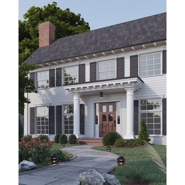 Cylinder Collection 6" Black Modern Aluminum Outdoor Ceiling Light for Garage, Porch and Entry