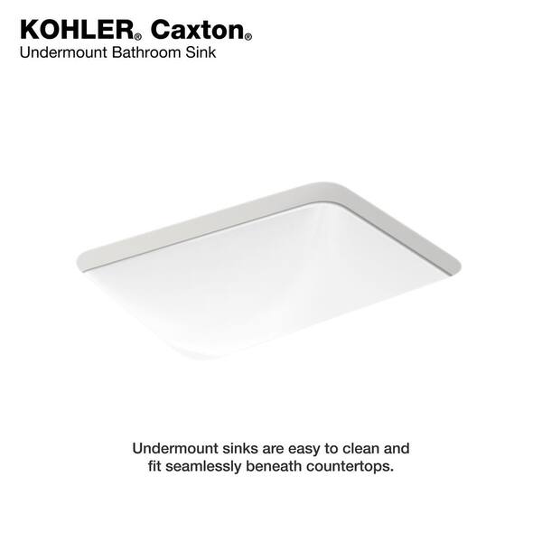 KOHLER Caxton 20-1/2 in. Rectangle Undermount Bathroom Sink in Black Black