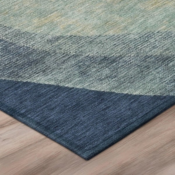 Chantille Machine Washable Indoor/Outdoor Abstract ACN3035 Navy 10 ft. x 14 ft. Area Rug