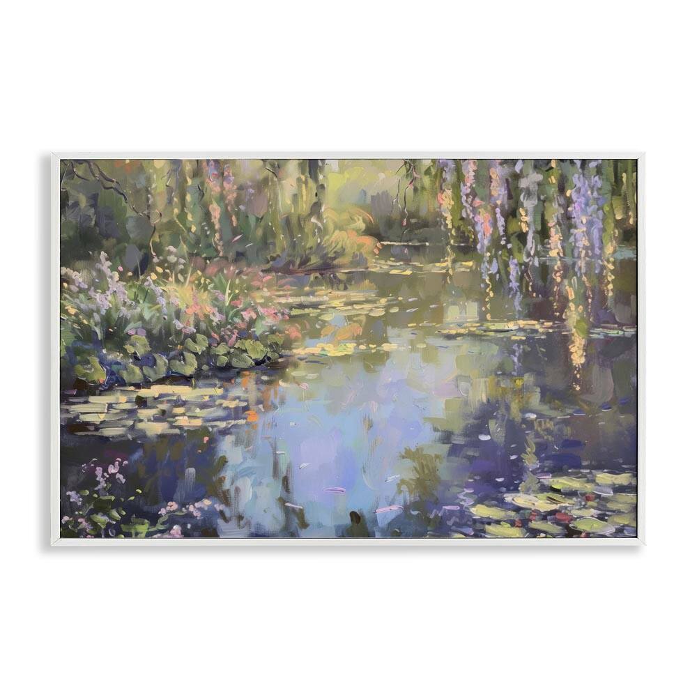 Morning on Lily Pond by LSR Design Studio White Framed Nature Giclee Art Print 12 in. x 18 in. price history on PriceWatchPro