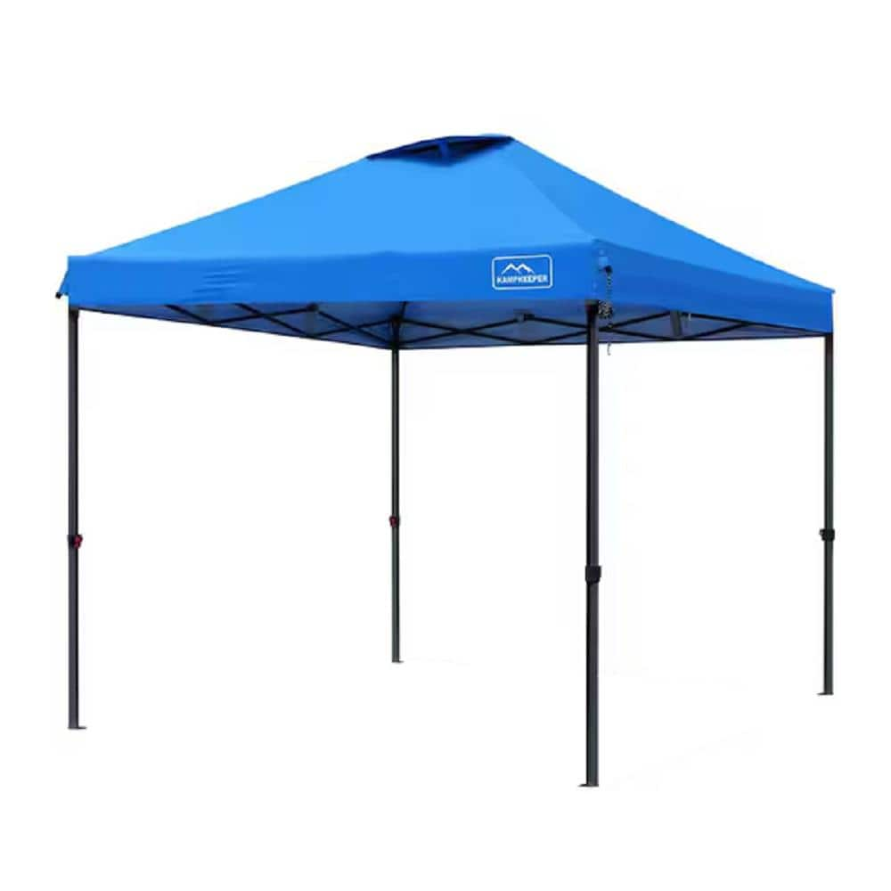 Blue 3 Adjustable Height 10 ft. x 10 ft. Pop-up Canopy Tent with ...