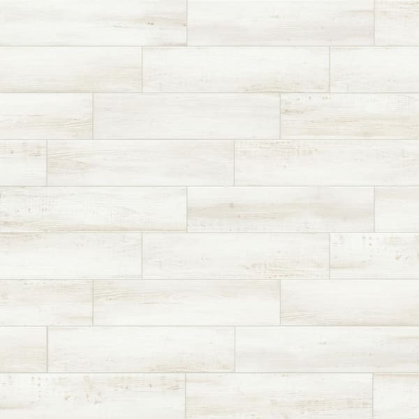 Chic Wood Creme Matte 6 in. x 24 in. Porcelain Floor and Wall Tile Sample (0.93 sq. ft./Piece)
