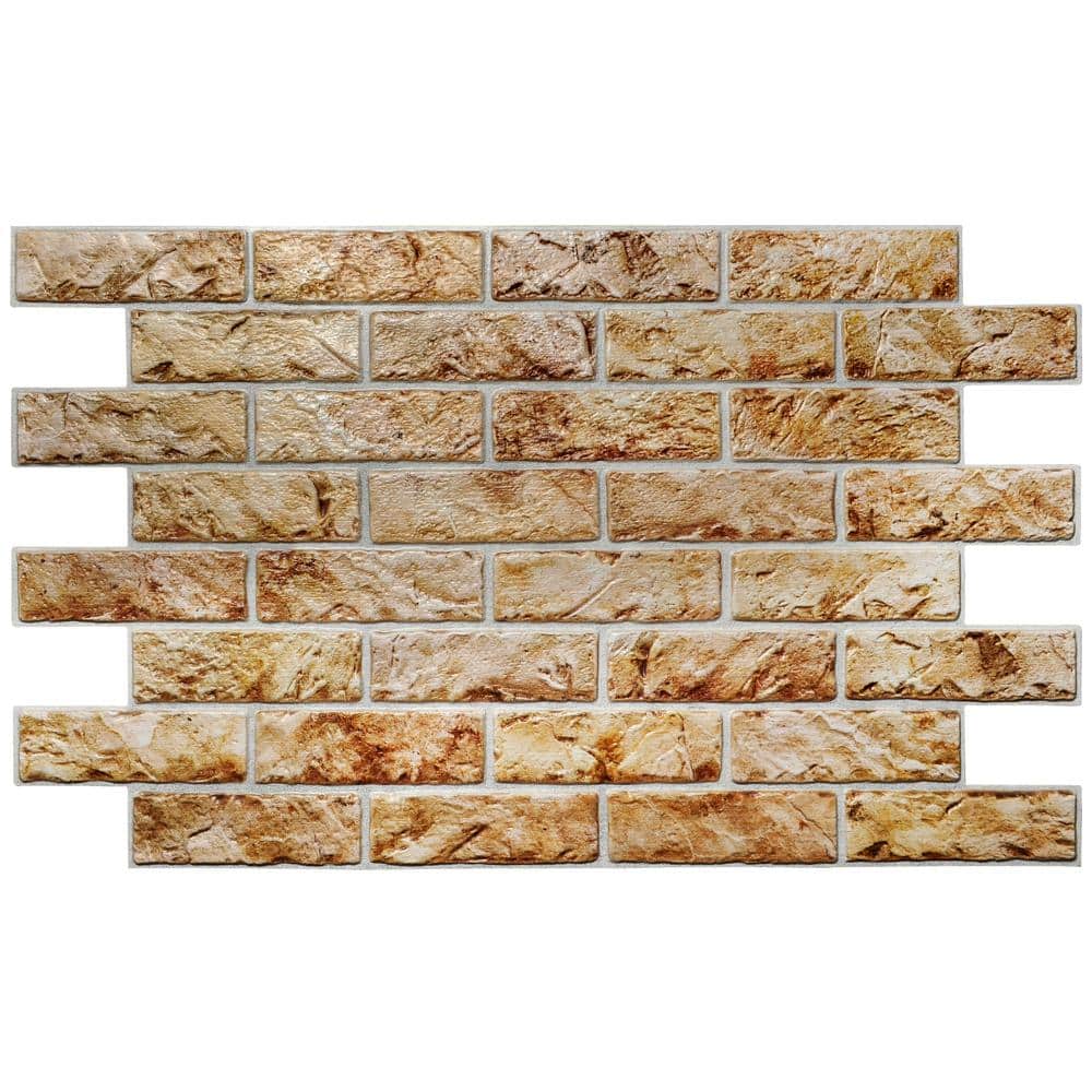 Copper Brown Faux Brick 3D PVC Wall Panels