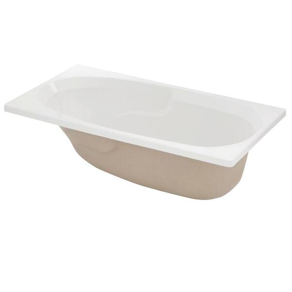 Lyons Industries Classic 5 ft. Reversible Drain Drop-In Soaking Bathtub in White