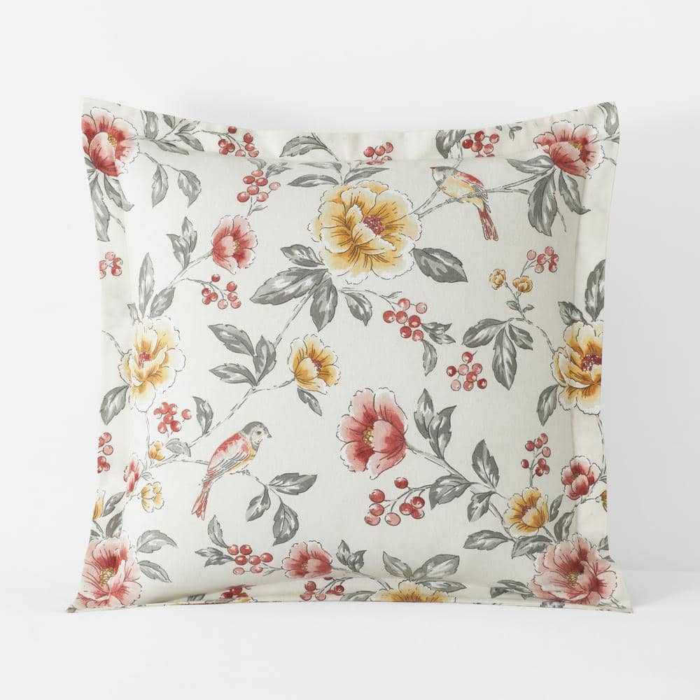 The Company Store Company Cotton Viola Velvet Flannel White Multi