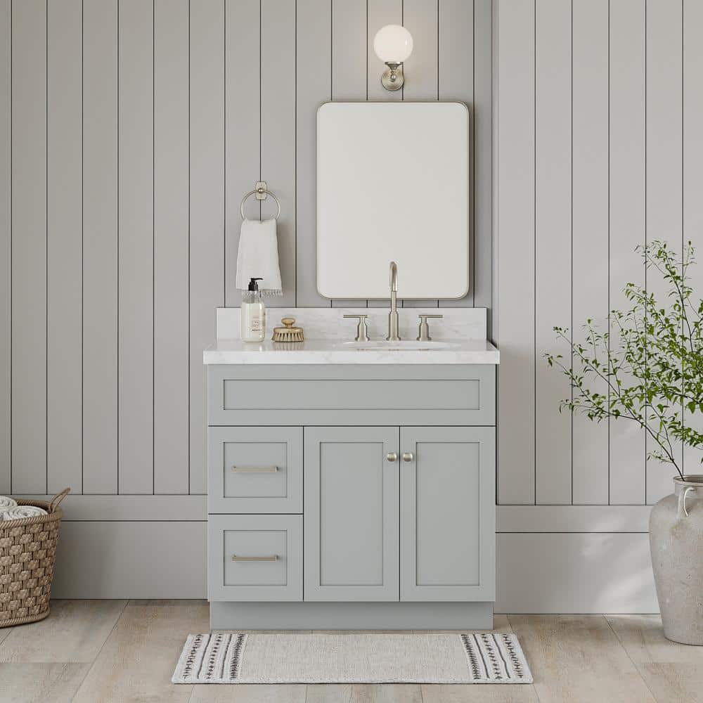 Ariel F036S-R-BC Hamlet 36 Single Free Standing Vanity Cabinet Only - Grey