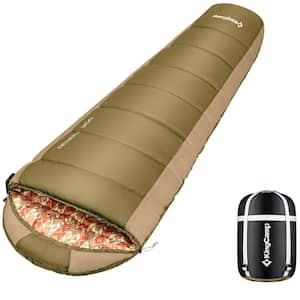 Olive 3-Season Sleeping Bag with Compact Compression Sack