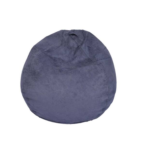 Unbranded Washed Blue Microsuede Bean Bag