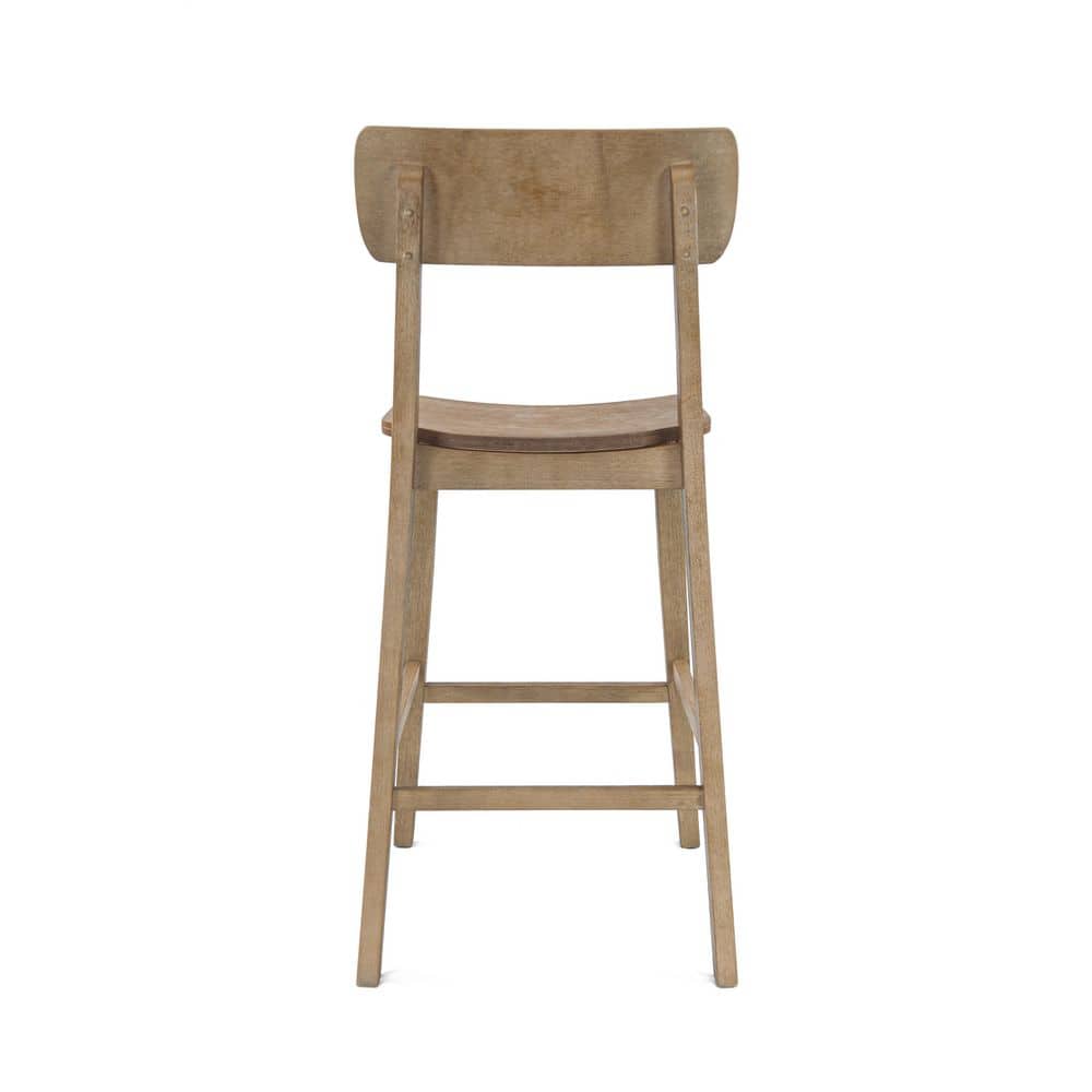 Torino 45'' Rustic Gray Acacia Wood Bar Stool