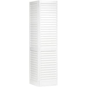 24 in. Plantation Louvered Solid Core Painted Wood Interior Closet Bi-fold Door