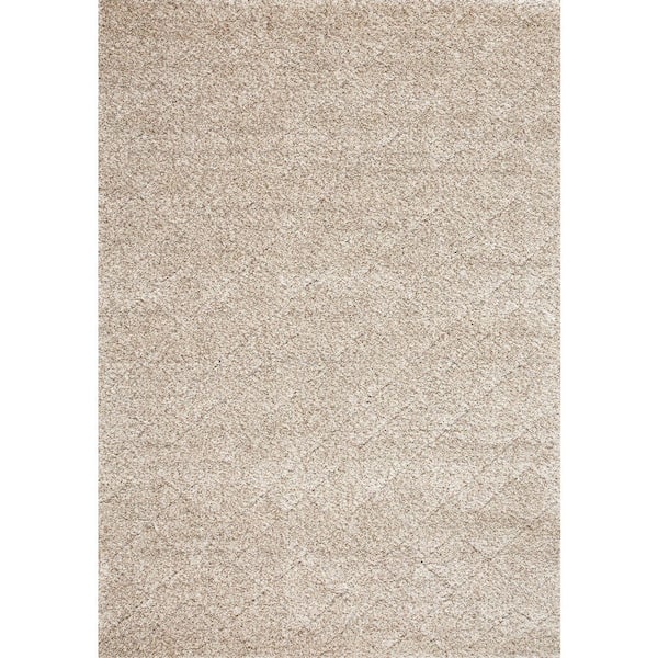 Noctis Collections 5' x 8' (5'3" x 7'7") Beige Geometric, Tonal/Solid Indoor Area Rug