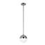 Dainolite Dayana 3-Lights Polished Chrome LED Pendant with White Glass ...