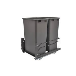 Double 50 qt. Pull-Out Soft-Close Waste Container