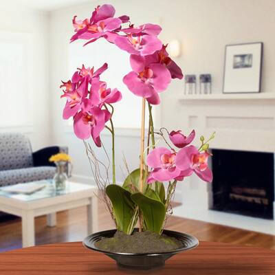 17 in. Pink Orchid Flowers