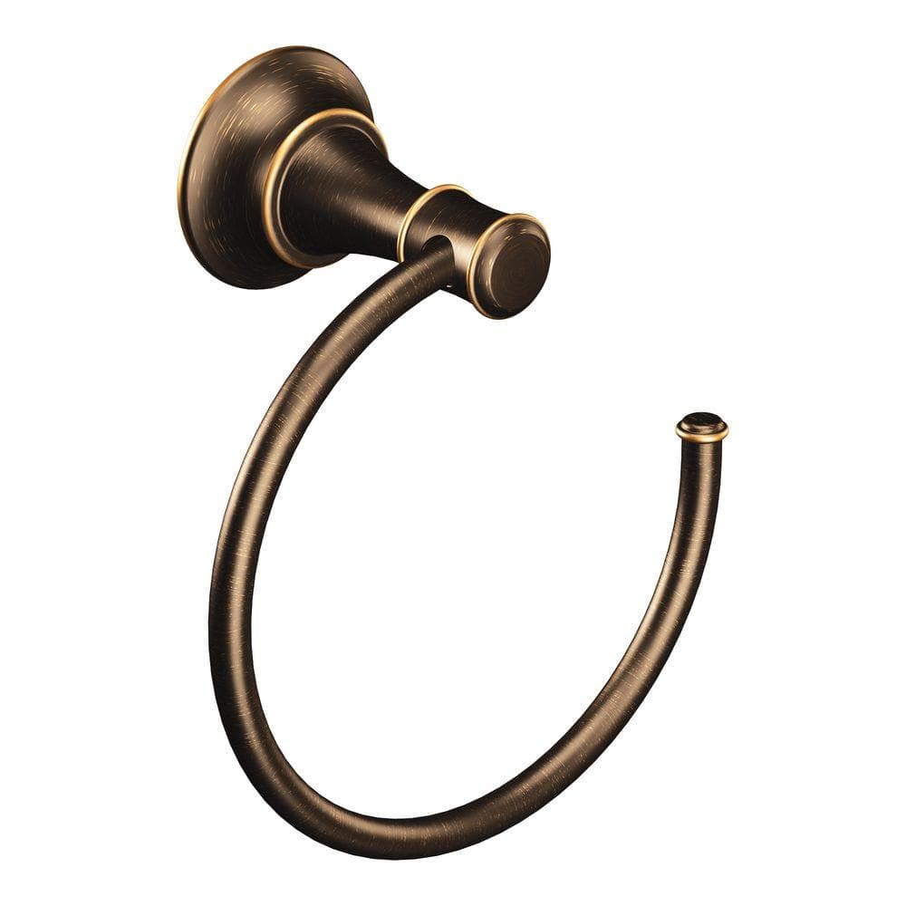 MOEN Ashville Towel Ring in Mediterranean Bronze DN7986BRB The Home Depot
