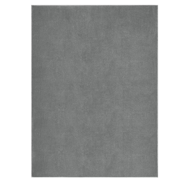 Gray 10 ft. x 13 ft. Solid Thick Shag Rug Soft Washable Indoor Carpet for Living Room Hallway Bedroom Area Rug