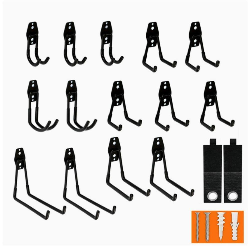 Garage Hooks Black Heavy-Duty Metal Hook Set Suitable for Household Garage Organization Systems 16 Piece price history on PriceWatchPro
