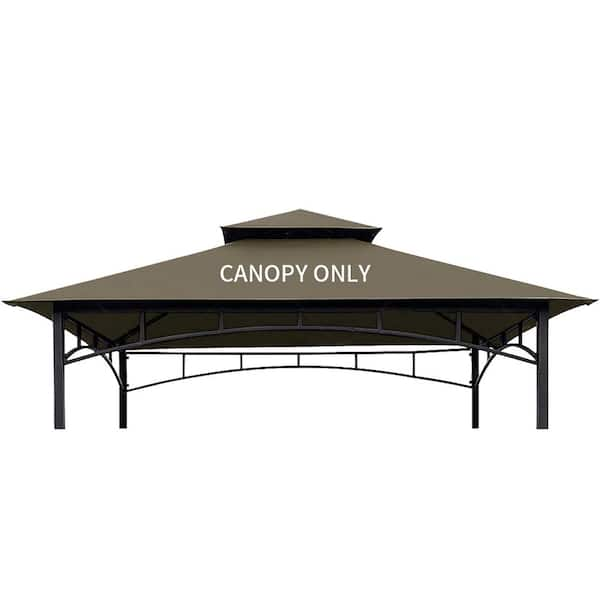 CoastShade 8 ft. x 5 ft. Grill BBQ Gazebo Tent Roof Tp in Khaki BBQTop ...