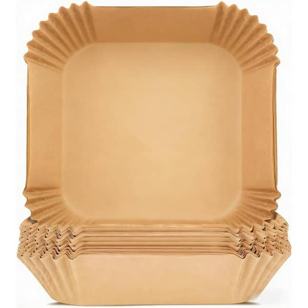 9 in. Square Parchment Paper Air Fryer Liners with Non-Stick and Food Grade for Air Fryer and Microwave (125-Pack)