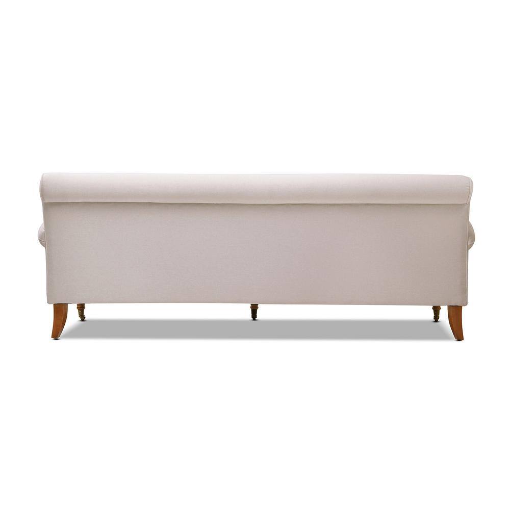 Alana Lawson 88'' Sky Neutral Velvet Upholstered Sofa