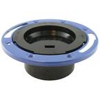 7 in. O.D. Plumbfit ABS Closet (Toilet) Flange w/Metal Ring & Knockout, Fits Over 3 in. or Inside 4 in. Sch 40 DWV Pipe