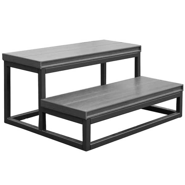 21 in. x 30 in. x 14 in. 2 Tier Spa Step in Mist