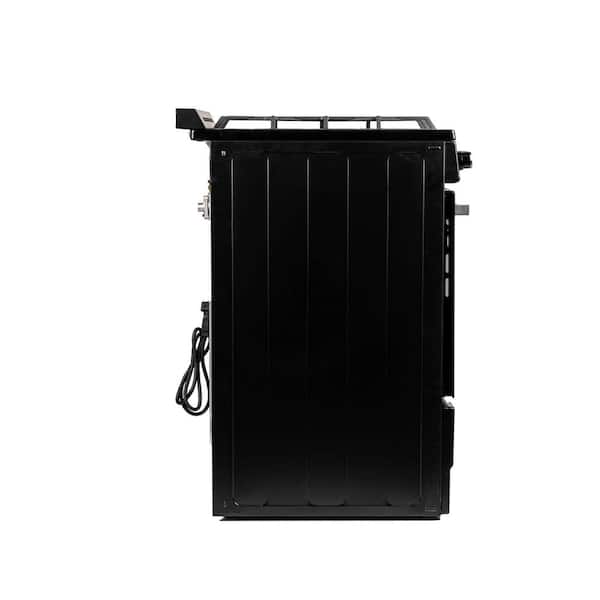 24 in 4-Burner Freestanding Gas Range in Black