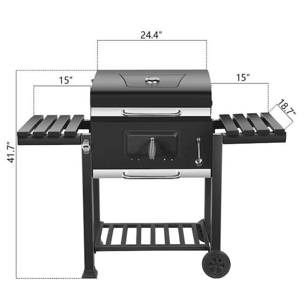 BBQ Adjustable Grill Shelf Fix Arms Barbecue Grid Tray New 