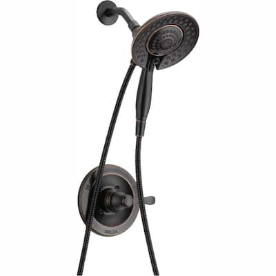 Porter In2ition 2-in-1 Single-Handle 5-Spray Shower Faucet in Oil Rubbed Bronze (Valve Included)