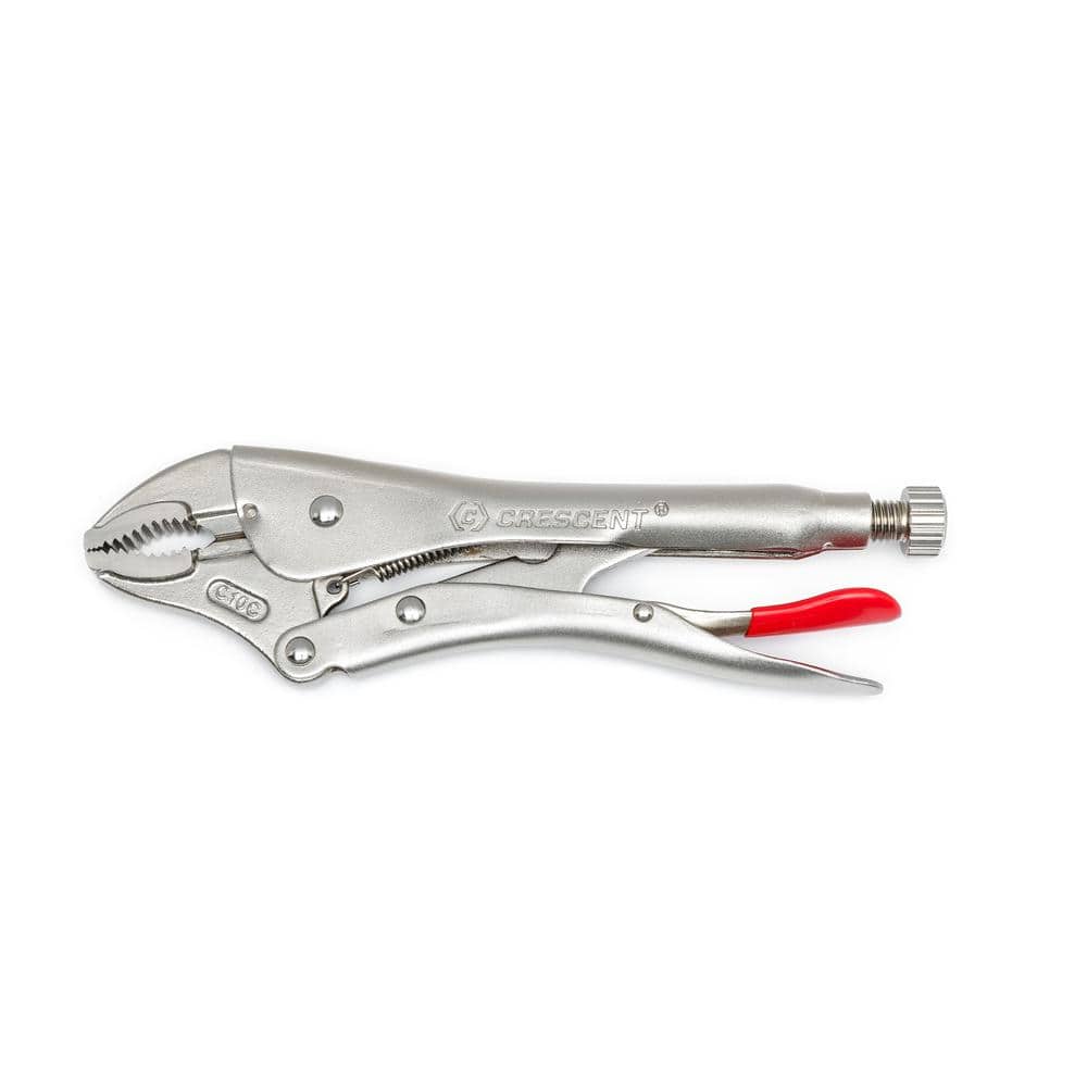 Crescent 10 in. Curved Jaw Locking Pliers with Wire Cutter C10CVN08