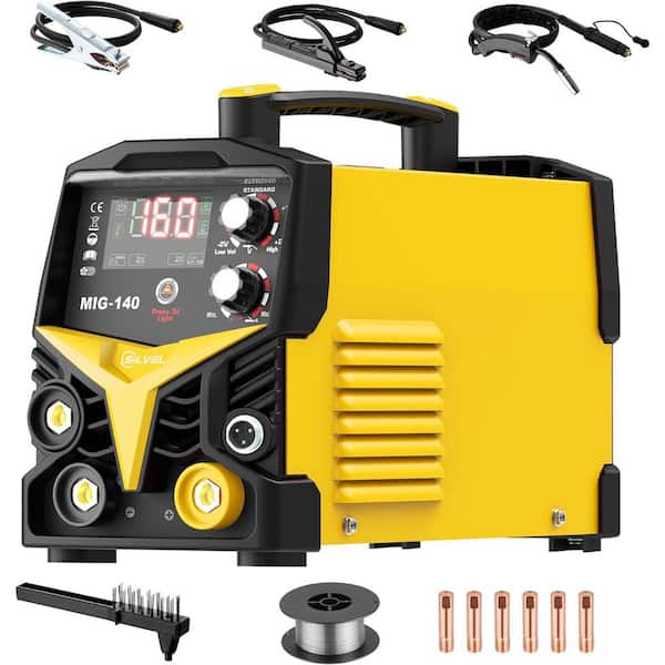 110 V 140A MIG Welder, 220-15400W 3 in 1 MIG/ARC/Lift TIG Welding Machine 110V With IGBT Inverter Yellow