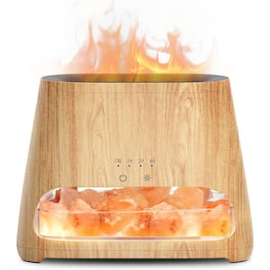 2-in-1 Ultrasonic in EssentialOil Diffuser and Himalayan SaltLamp, Aromatherapy Diffuser CoolMist Humidifier w/ Auto Off