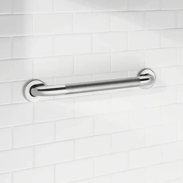 18 in. L x 1 1/2 in. ADA Compliant Grab Bar in Polished Stainless Steel