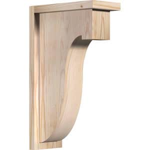 5-1/2 in. x 12 in. x 20 in. Douglas Fir Del Monte Smooth Corbel with Backplate