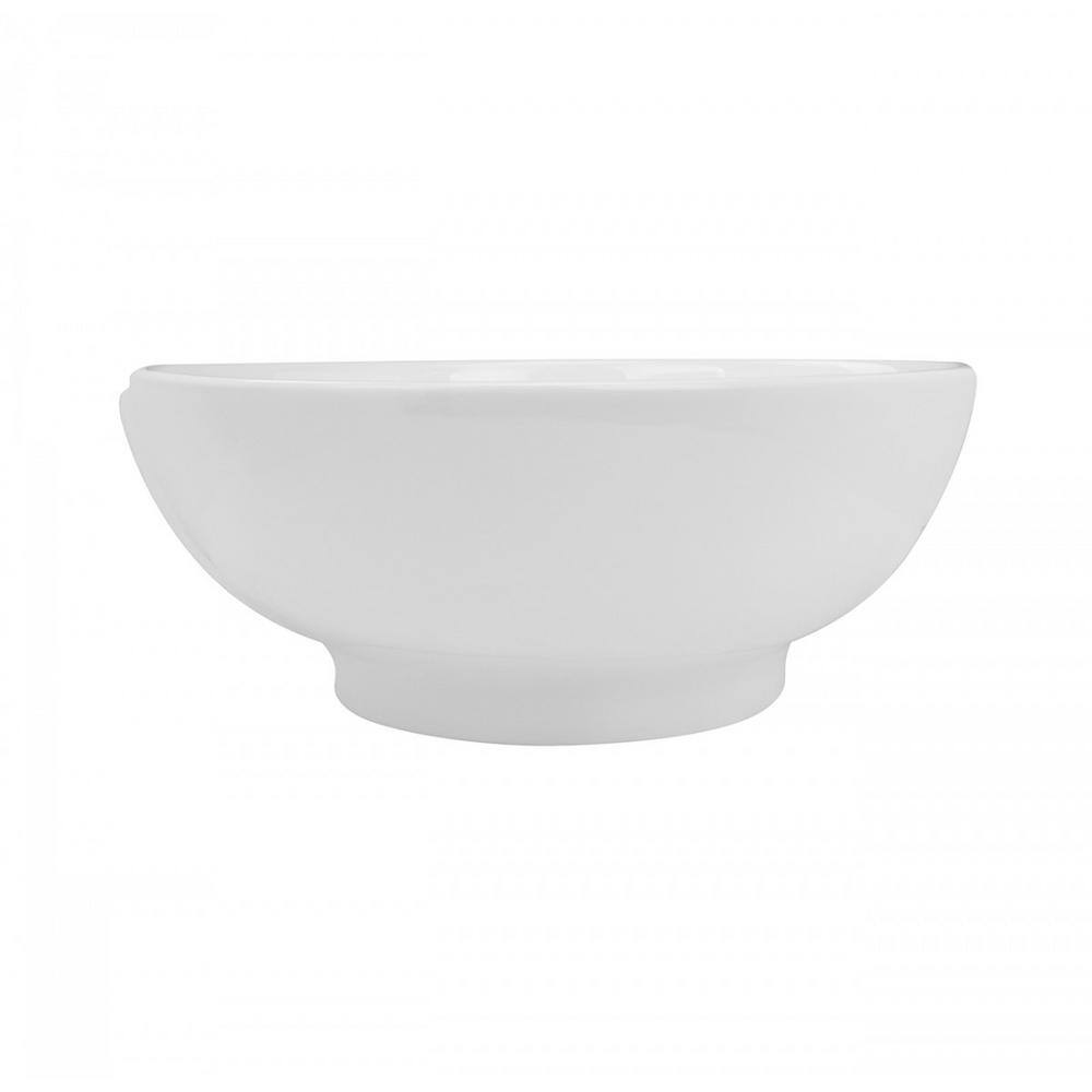 16.5'' Gloss White Ceramic Round Bathroom Vessel Sink