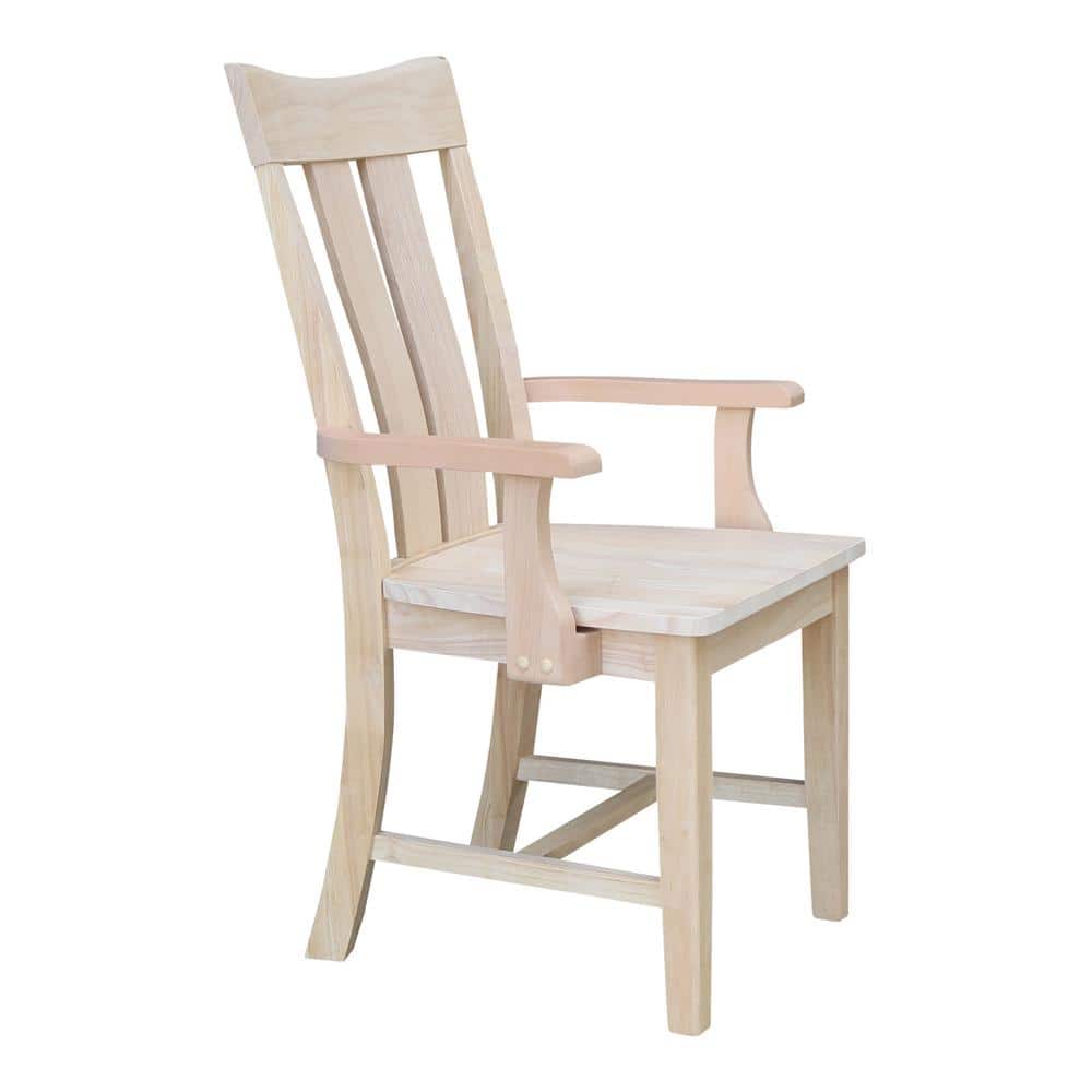 Eco-Friendly Beige Parawood Traditional Arm Chair