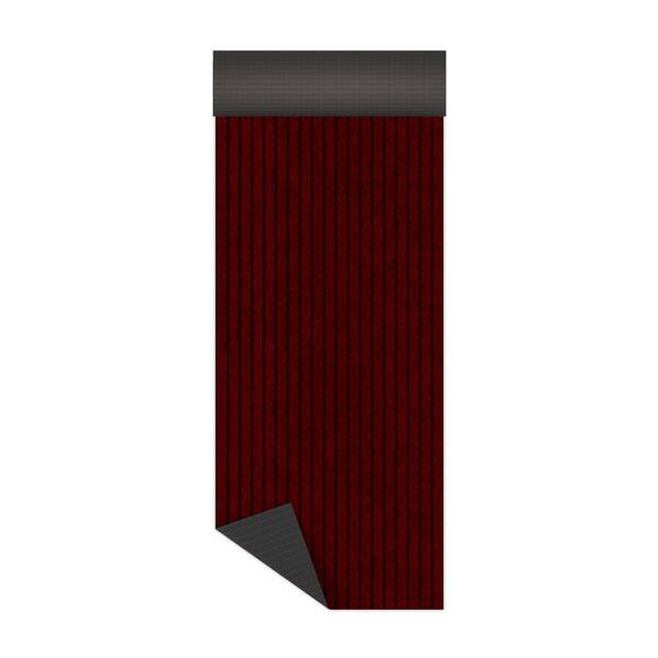 Deep Brick Red-Industrial Rib 31 in. x 50 ft. Utility Runner Rug - Custom Lengths, Heavy-Duty, Non-Slip, All-Weather
