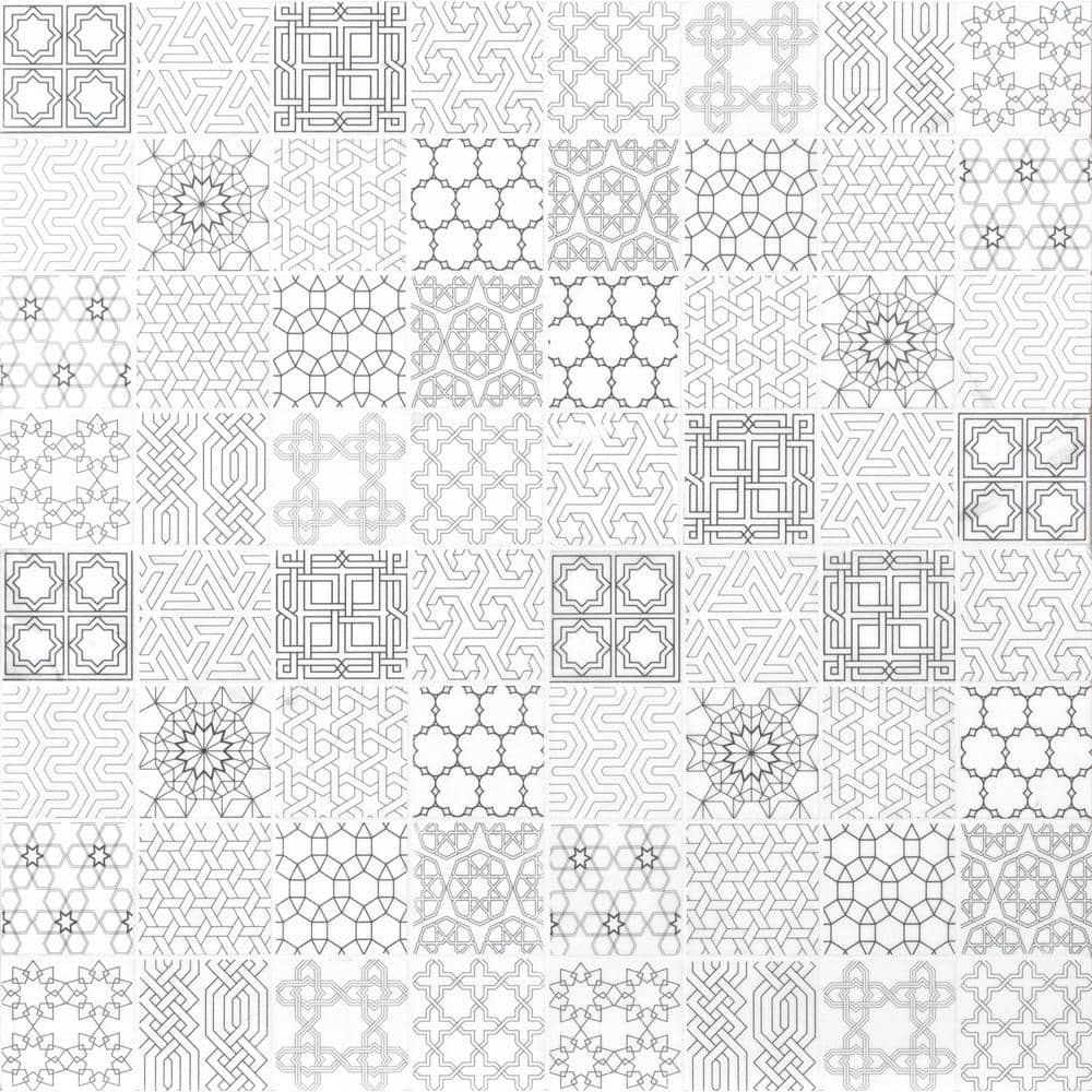 Take Home Tile Sample - Abani Stak 6 in. x 6 in. x 8 mm Honed Marble Mosaic Tile price history on PriceWatchPro