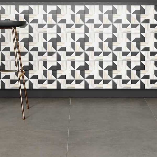 Materika Square 32 in. x 32 in. Mud Porcelain Floor Tile (13.77 sq. ft./Case)